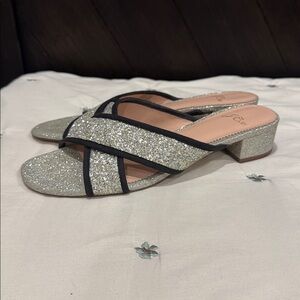 J. Crew Women's Sparkling Silver Sandals
